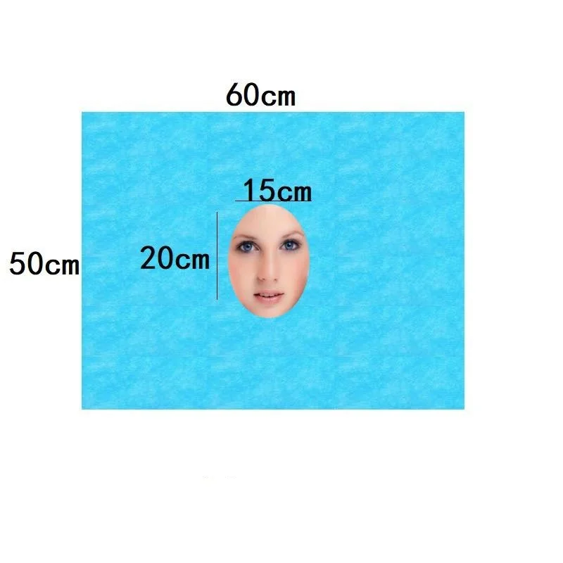Disposable Mask Blue - 50 قطعة غطاء ثقب الستائر الجراحية