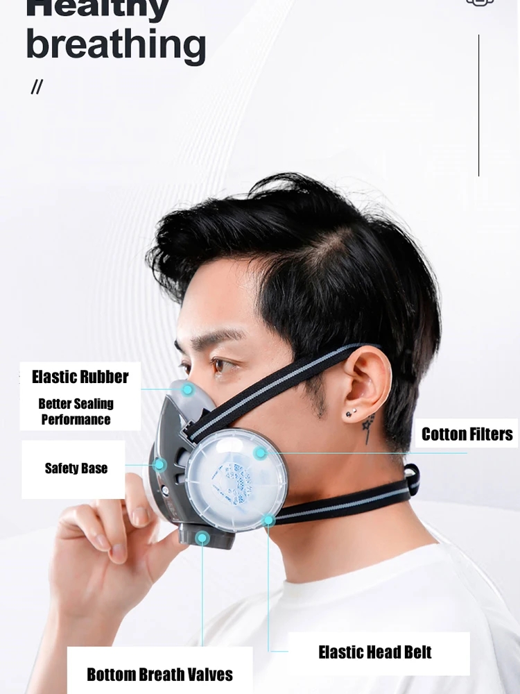 نصف الوجه قناع الغبار نظارات ا - مراجعة Kn95 Respirator Mask وسعره